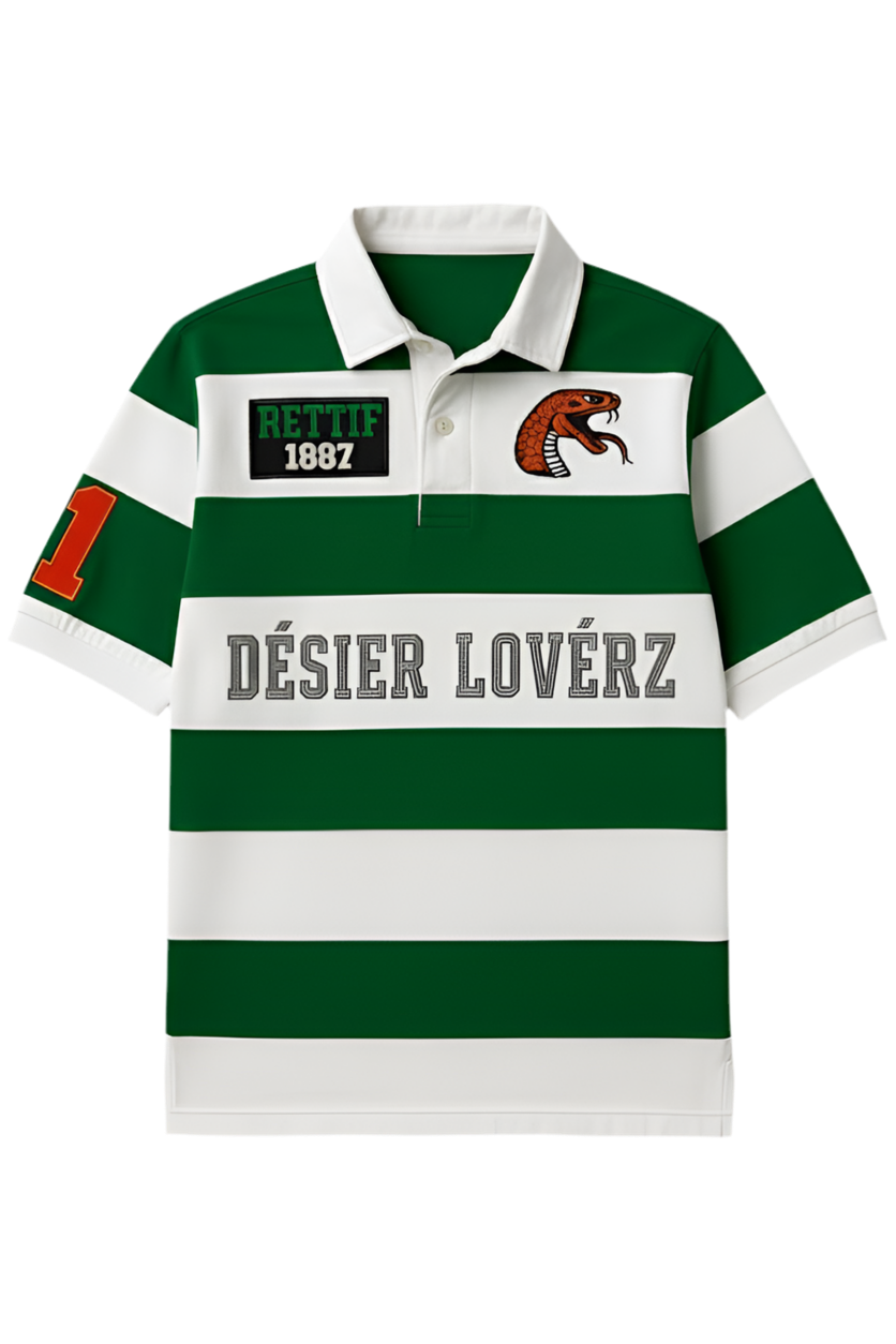 SHORT-SLEEVE GREEN HBCU RUGBY